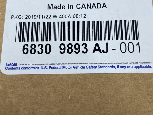 Genuine Mopar Tailgate Latch Left 68309893AL