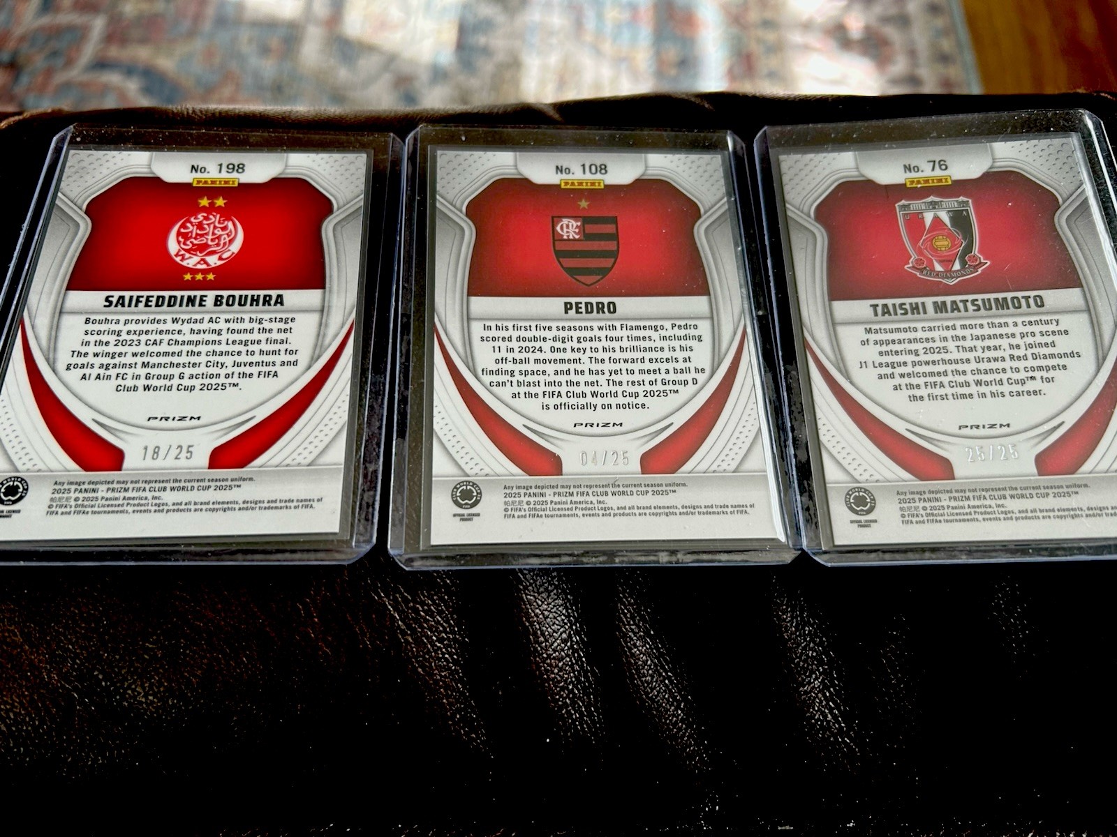 2025 PRIZM FIFA , “GOLD “ 9 CARDS , ALL #/25 !!! WITH 5 ROOKIES!!!