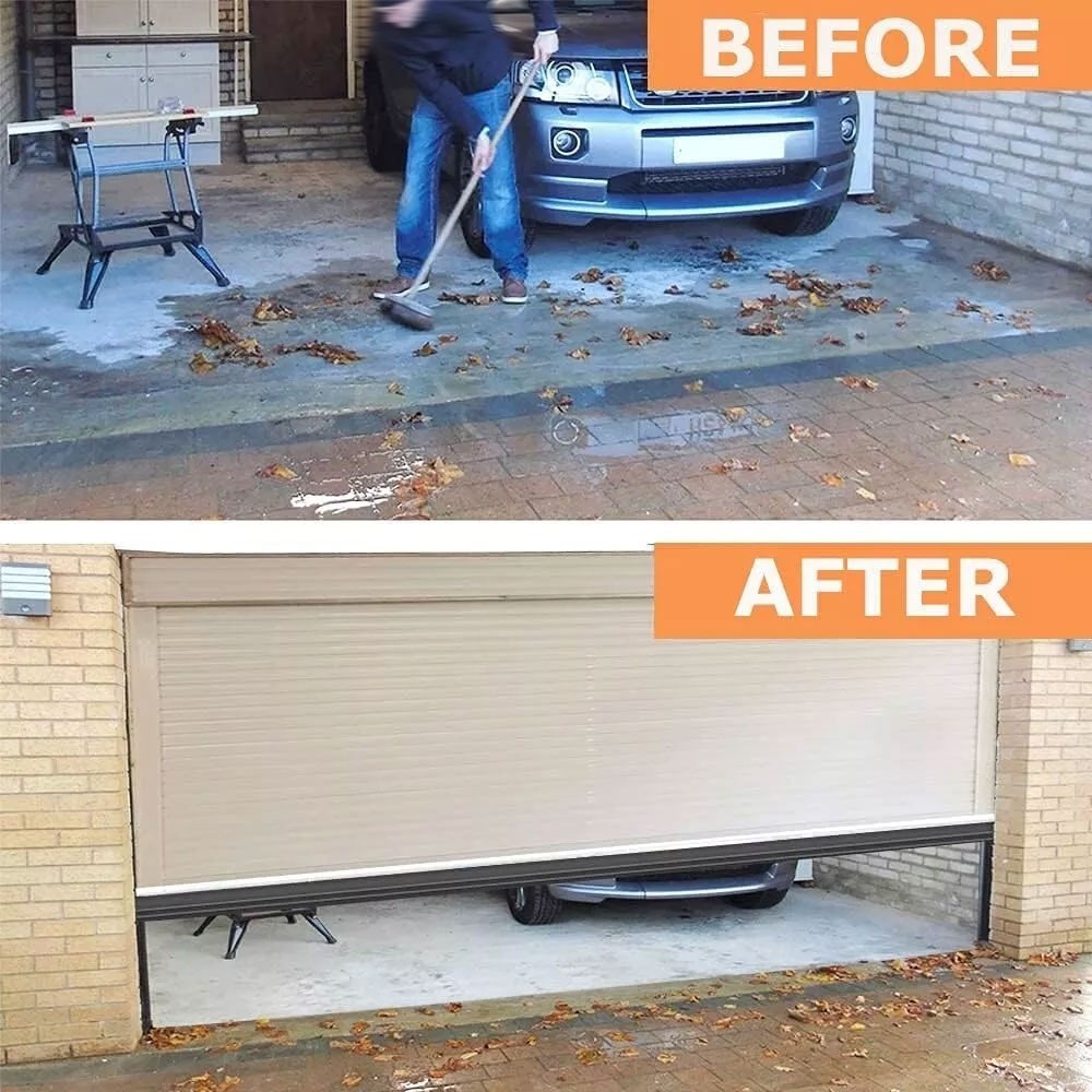 16Ft Garage Door Bottom Buffering Seals Weatherproof Sealing Rubber Universal