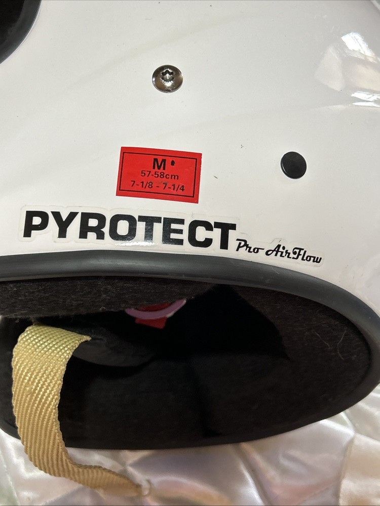 PYROTECT Helmet Pro Air Flow M Snell SA2010 Racing White Shell