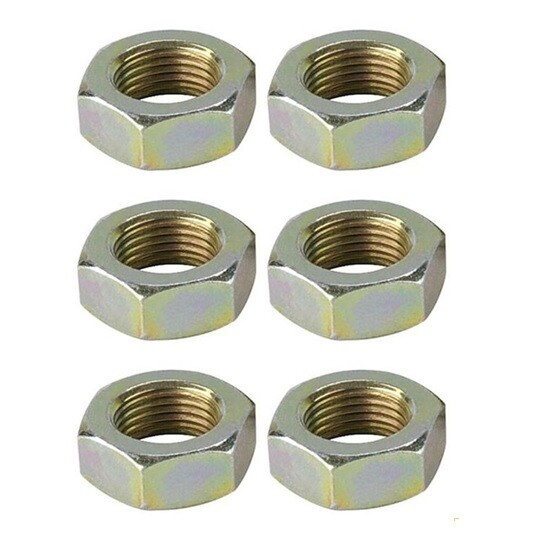 Steel Jam Nuts Right Hand 1/2 Inch-20 NF Fine Thread, Pack/6