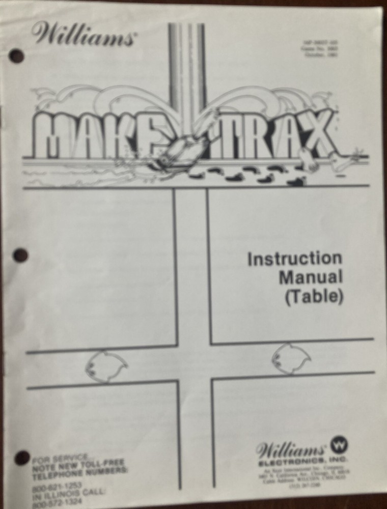 Make Trax Arcade Game Instruction Manual