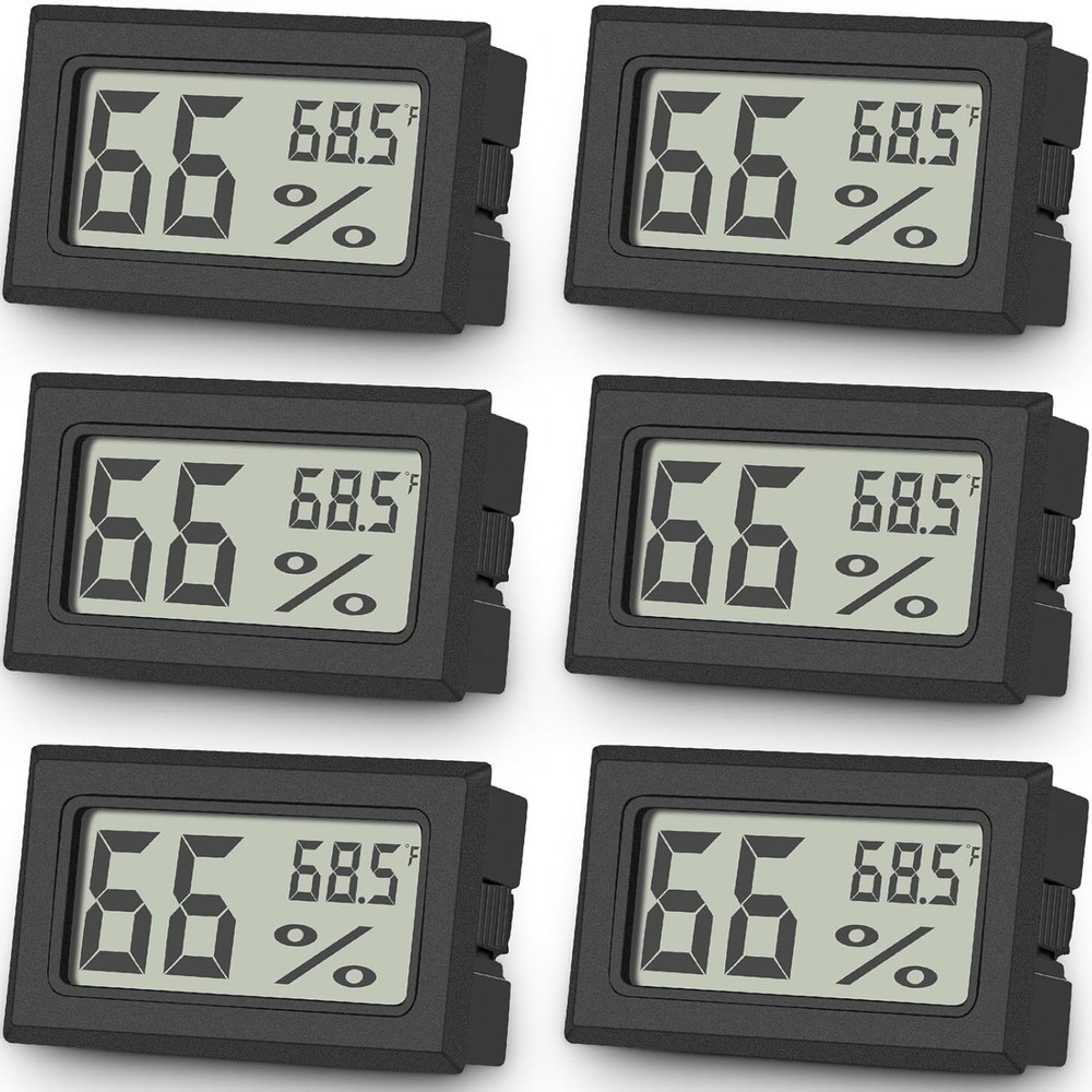 6-Pack Mini Digital Thermometer Hygrometer - Perfect for Indoor Climate Control