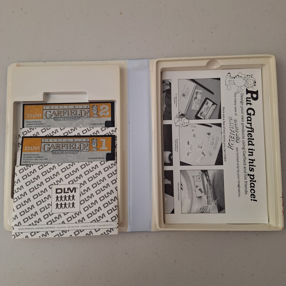 Vintage: 1987 - Create With Garfield - Deluxe Edition - Apple Computer Software