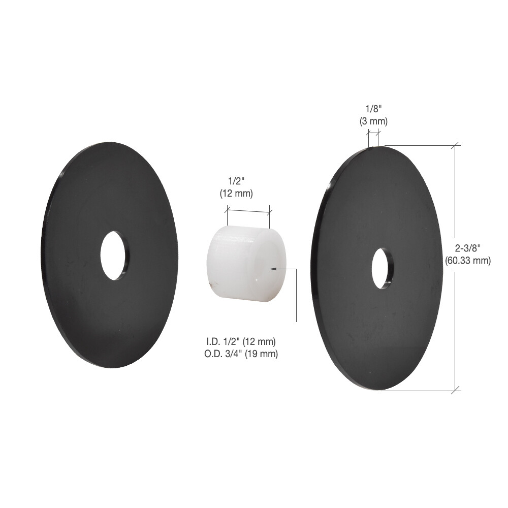 CRL RS0BRG2 2-3/8" Replacement Gasket Set for Standoff Railing System
