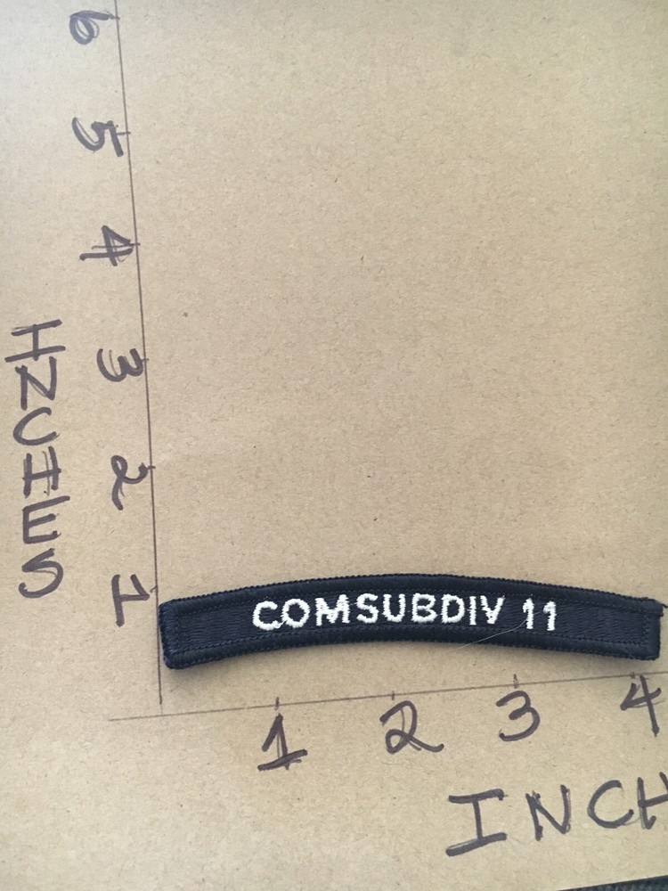 US NAVY SHOULDER STRIP TAB rocker Patch COMSUBDIV 11