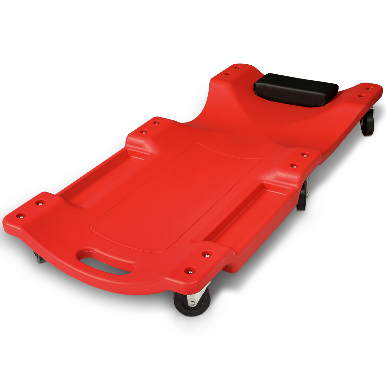 36" Red Rolling Low Profile Creeper Automotive Garage Repair w/Papped Head Rest