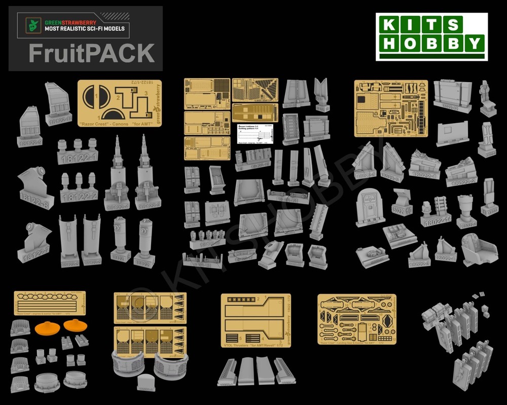 Green Strawberry 1/72 Razor Crest (FruitPACK) for AMT