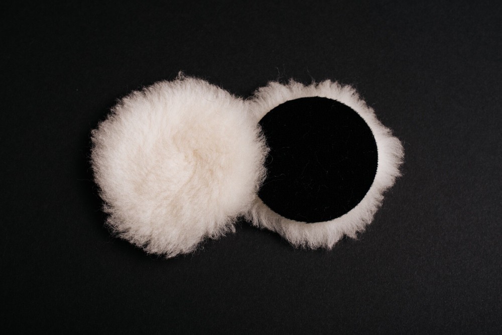 3" Flat Lambs Wool Buffing Pad - 12 pack