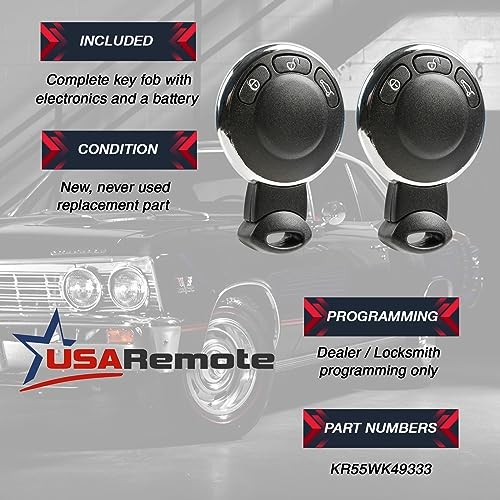 Key Fob fits 2007-2014 Mini Cooper/Mini Cooper Paceman Keyless Entry Remote