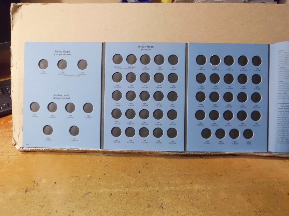 INDIAN HEAD CENT INCLUDING FLYING EAGLE CENTS 1857 - 1909 ~ WHITMAN FOLDER