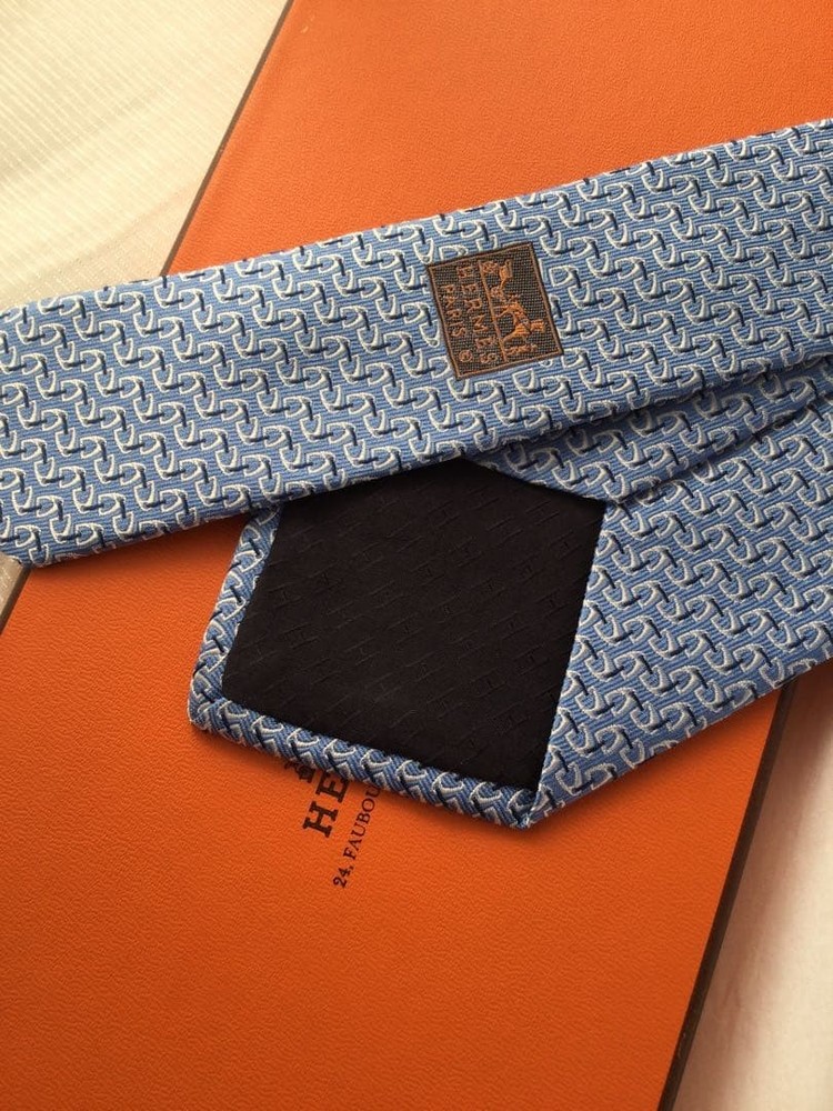 HERMES Tie Light Blue