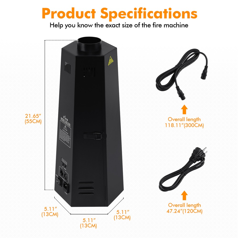 2pcs 200W DMX Fire Thrower Projector Disco Show Flame Effect Machine DJ Stage