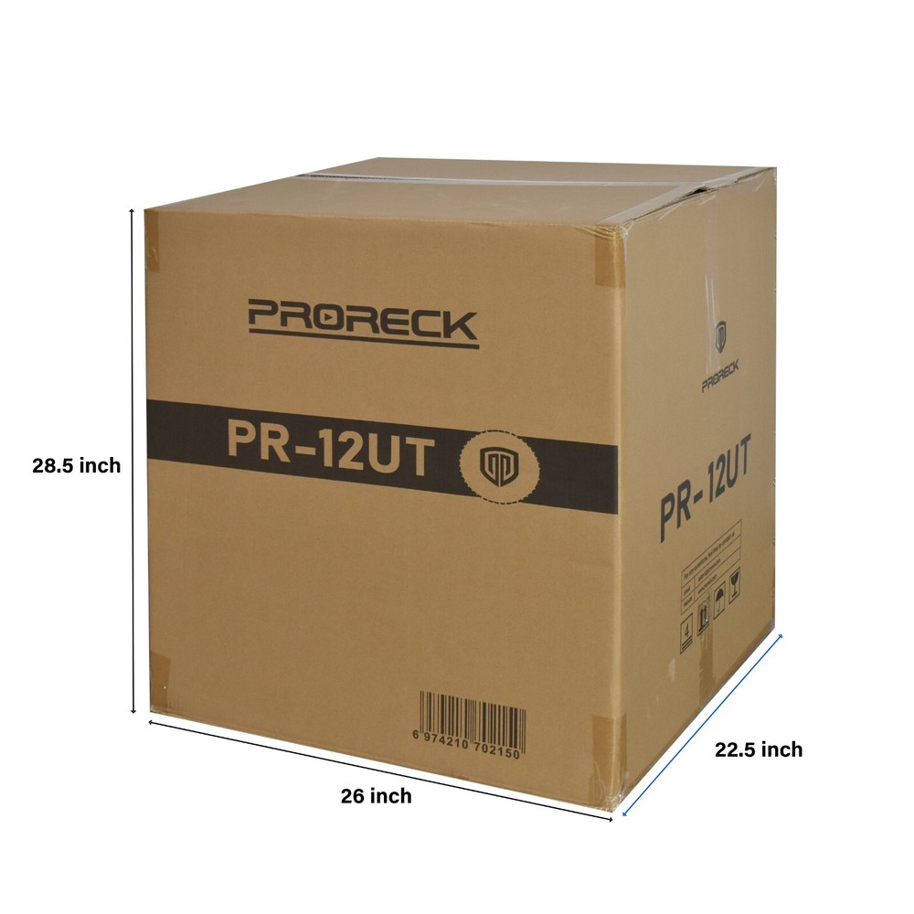 PRORECK Rack Case 20'' Rackable Depth with Slant Mixer Top One Side Table 12-U