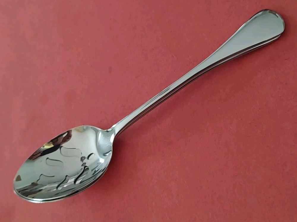 2 Stainless by Oneida CABANA Serving Spoons -Tablespoons Pierced & Solid