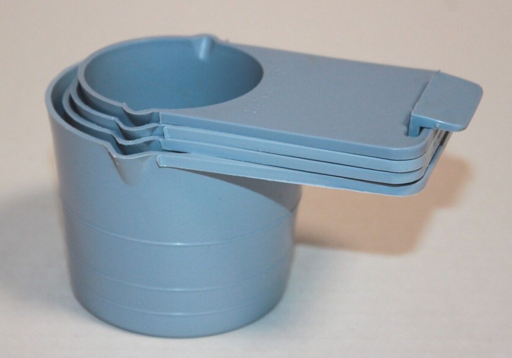Blue Plastic Nesting Measuring Cup Set Of 4