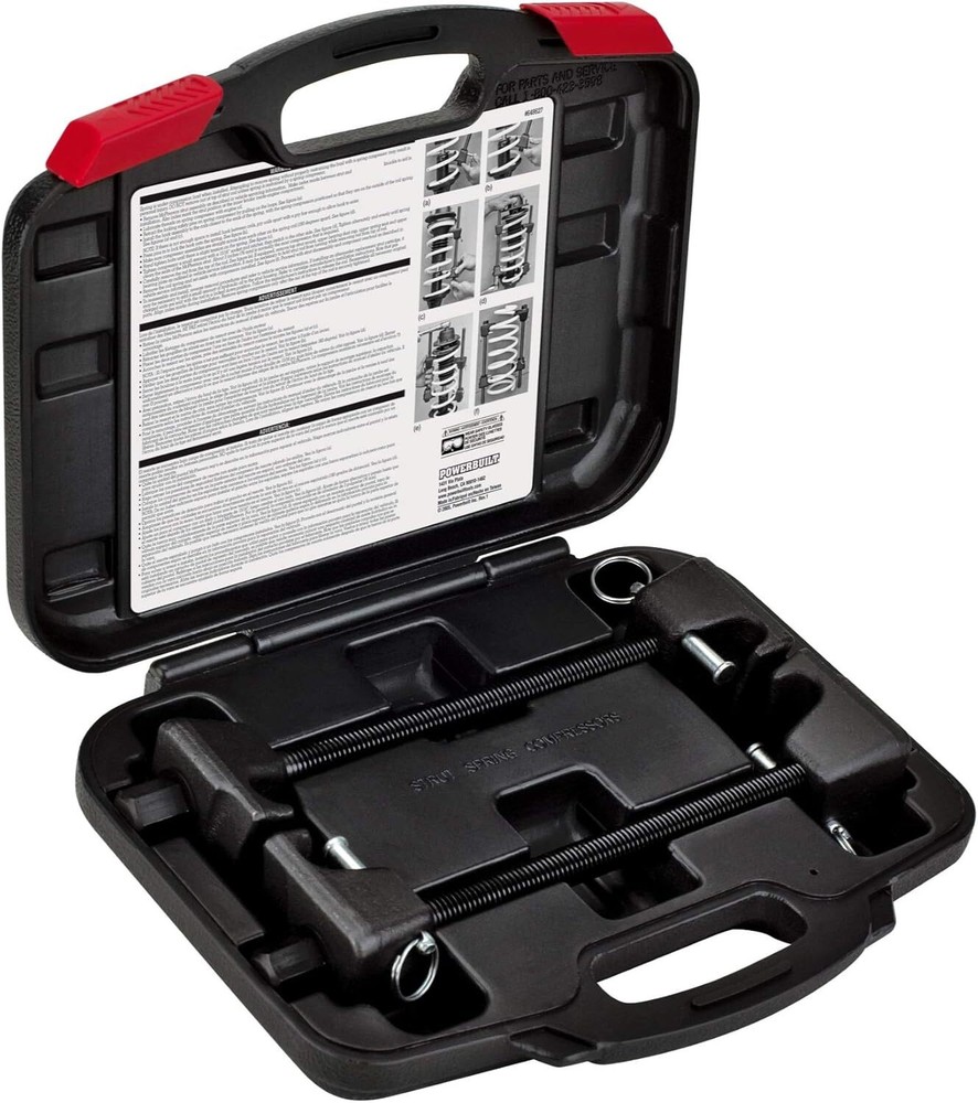 Powerbuilt Strut Spring Compressor Tool Kit with Safety Pins and Case