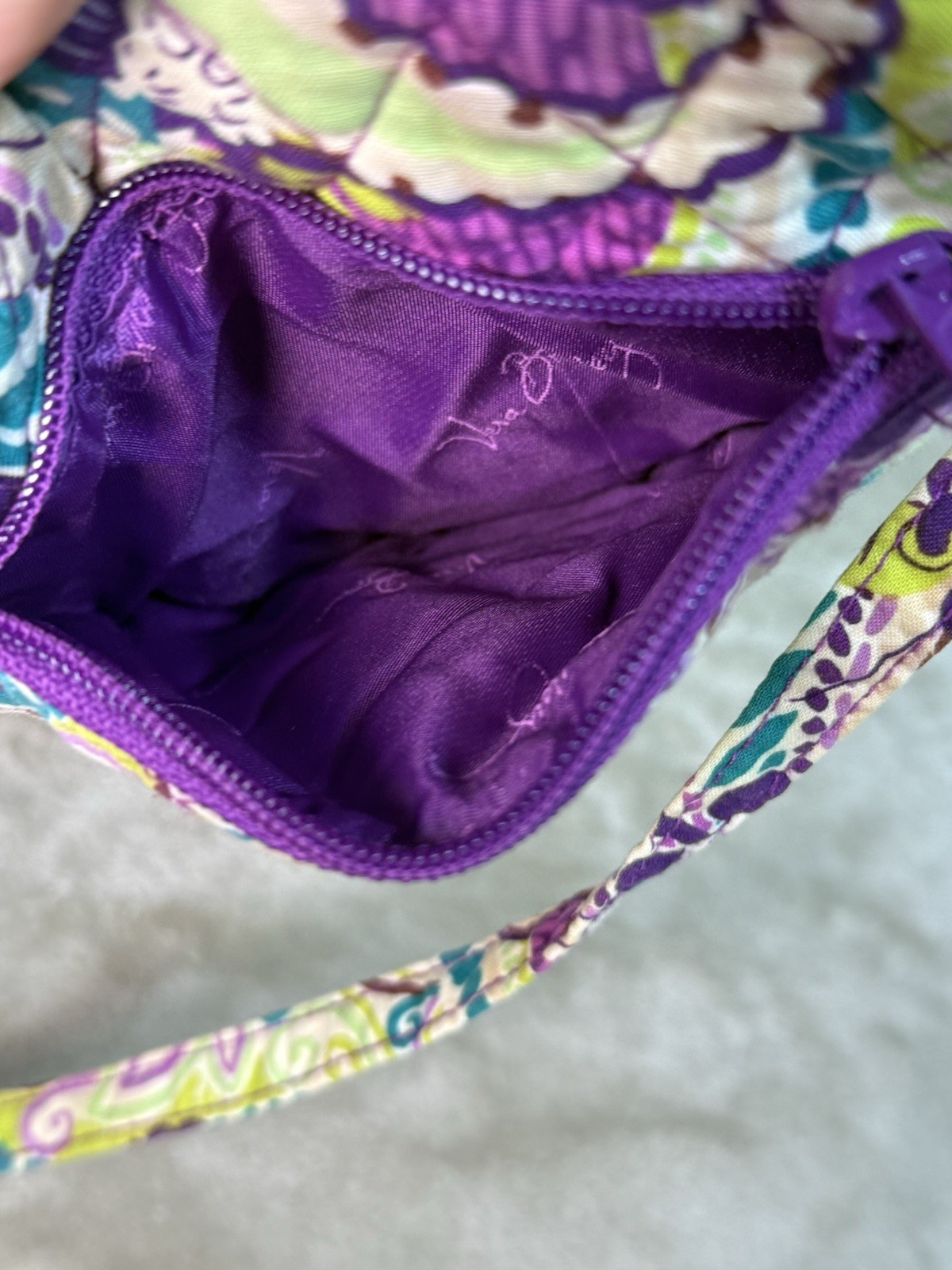 Vera Bradley Disney Parks "Plums Up Mickey Minnie" Small Crossbody Mini Hipster