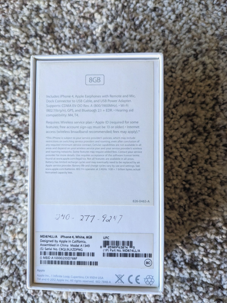 Apple iPhone 4 - empty box only - pristine
