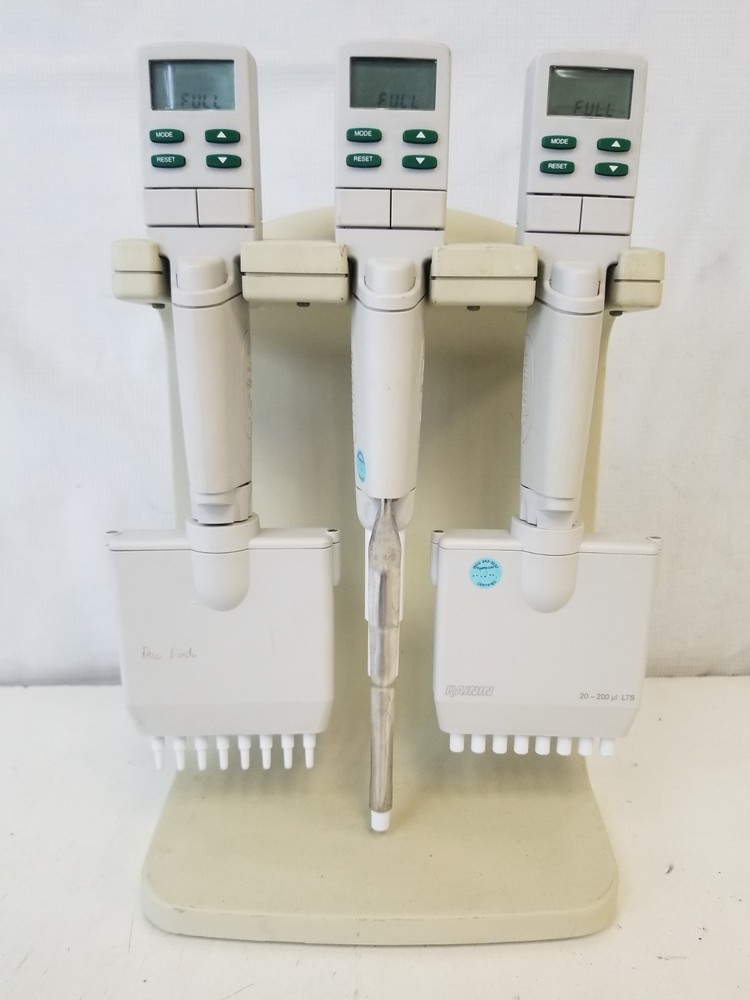 Rainin E3 Rapid Charge Stand + EDP3-Plus Pipettes