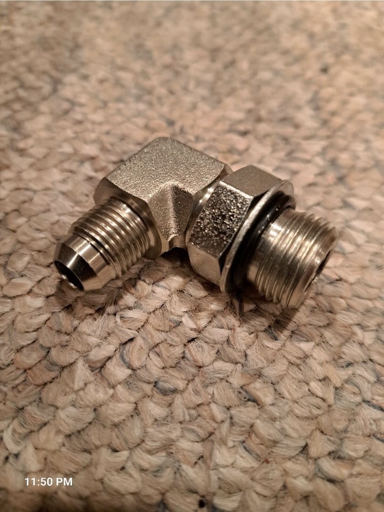 SAE 8 ORB × #6 JIC 90° ELBOW HYDRAULLIC ADAPTER- 10 PACK