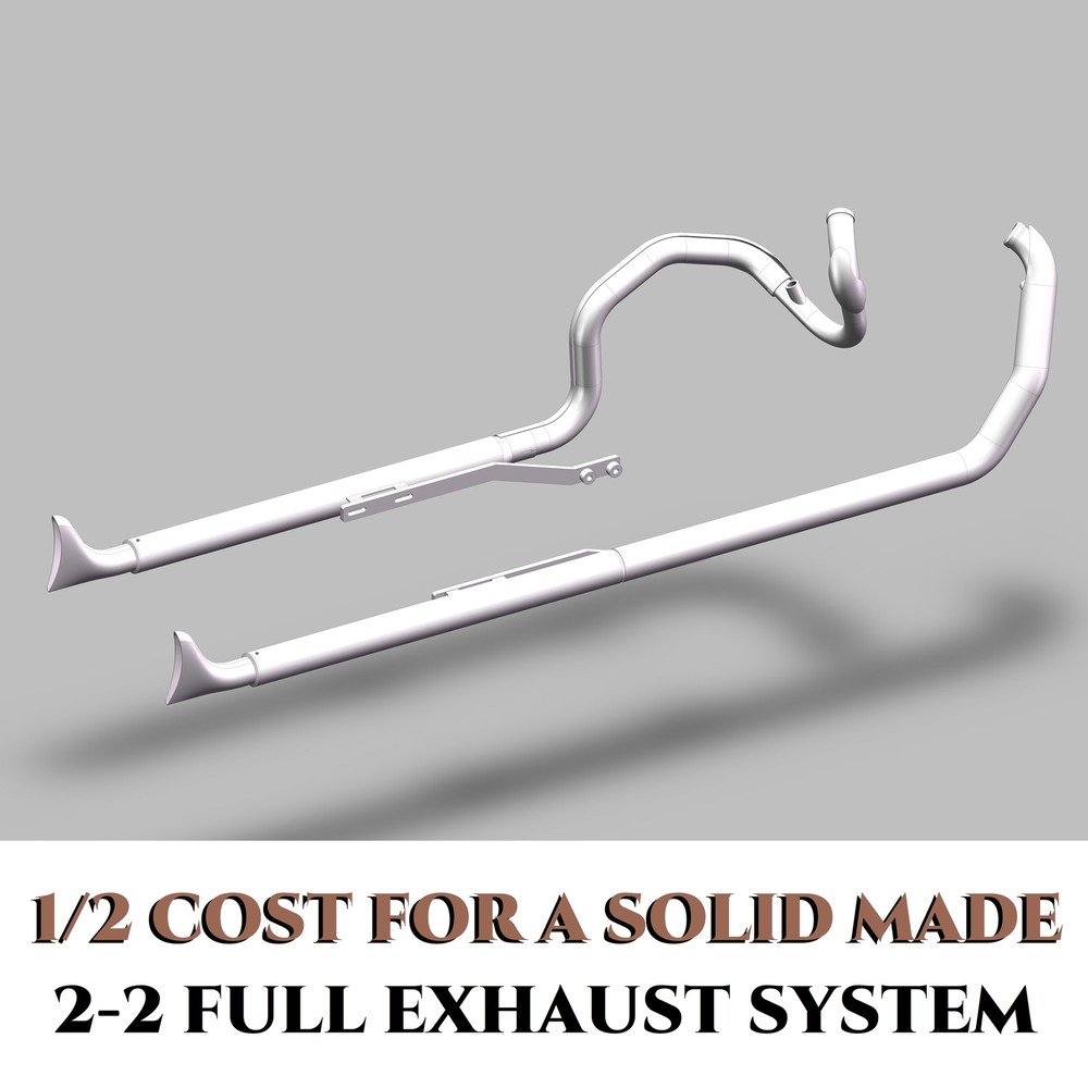 2-2 Fishtail Exhaust Systems for Softail Exhaust 2000-2017 Models