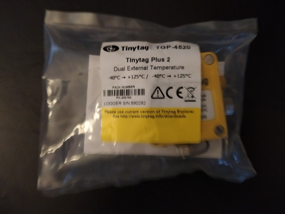 Tinytag Plus 2 TGP-4520 temperature data logger use with two thermistor probe