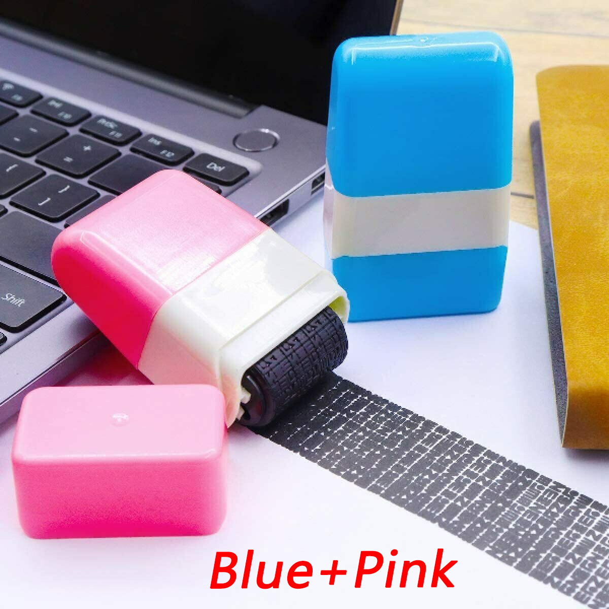 Pack 2 Identity Theft Protection Roller Stamp Guard ID Privacy Confidential Data