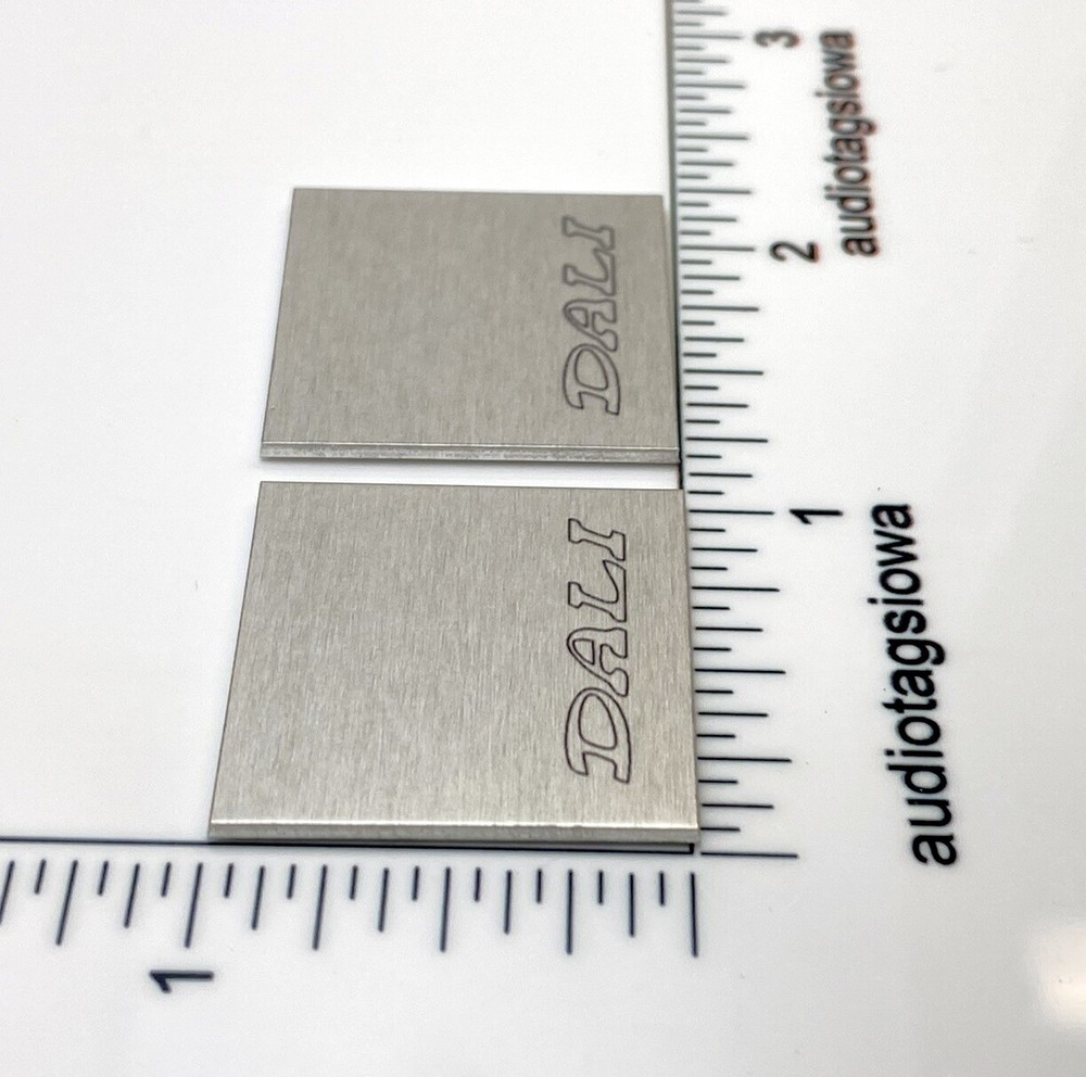 Dali Speaker Badge Logo Emblem Custom Made PAIR Satin Silver