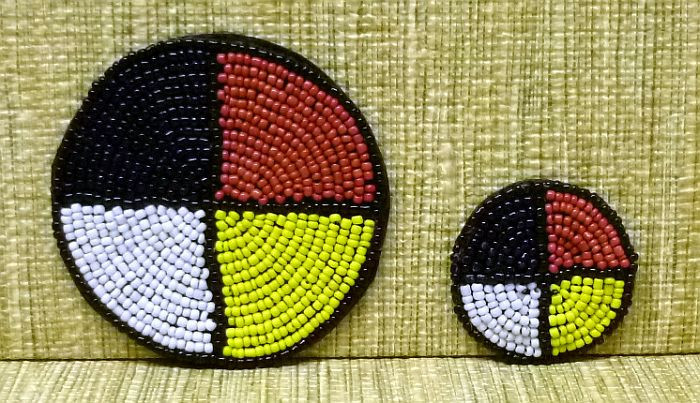 Beaded Rosette bead beadwork craft Non Native Rendezvous 2 Sizes Many Styles