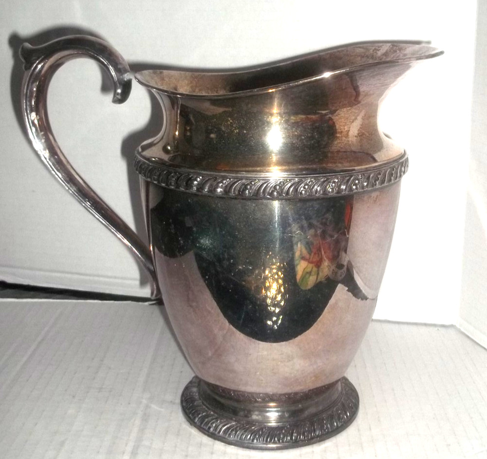 Wm Rogers Avon Silverplate Water Pitcher 8017 – Handle Detached - Vintage