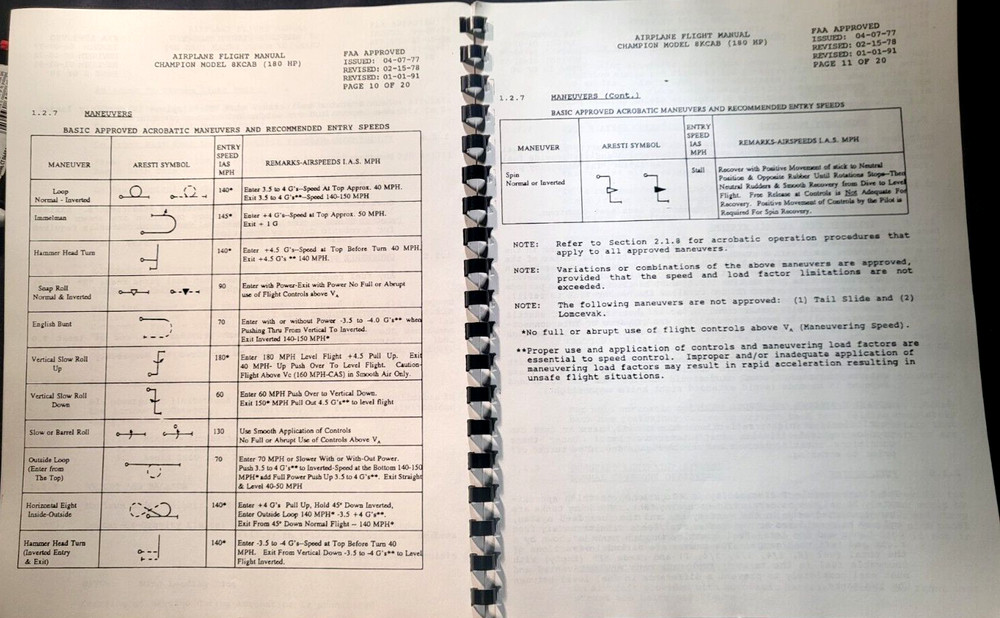 FAA APPROVED - Bellance - Model 8KCAB Flight Operator's Manual...