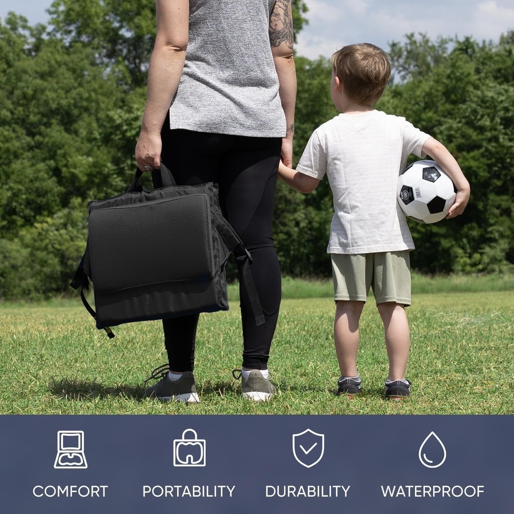 Stadium Seats with Back Support - Adjustable Memory Foam Bleacher Chairs with...