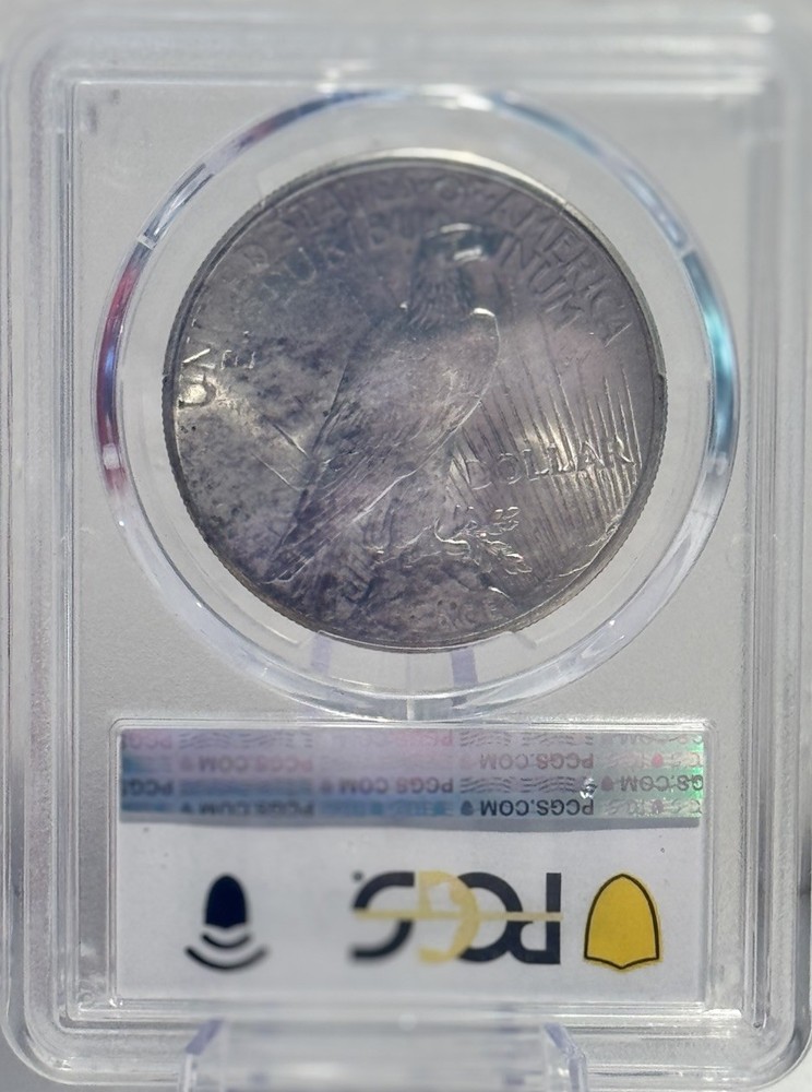 1925 $1 Peace Silver Dollar PCGS MS63 - Lightly Toned - Nice Luster