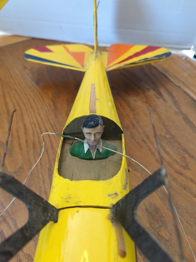 Vintage Yellow Model Airplane