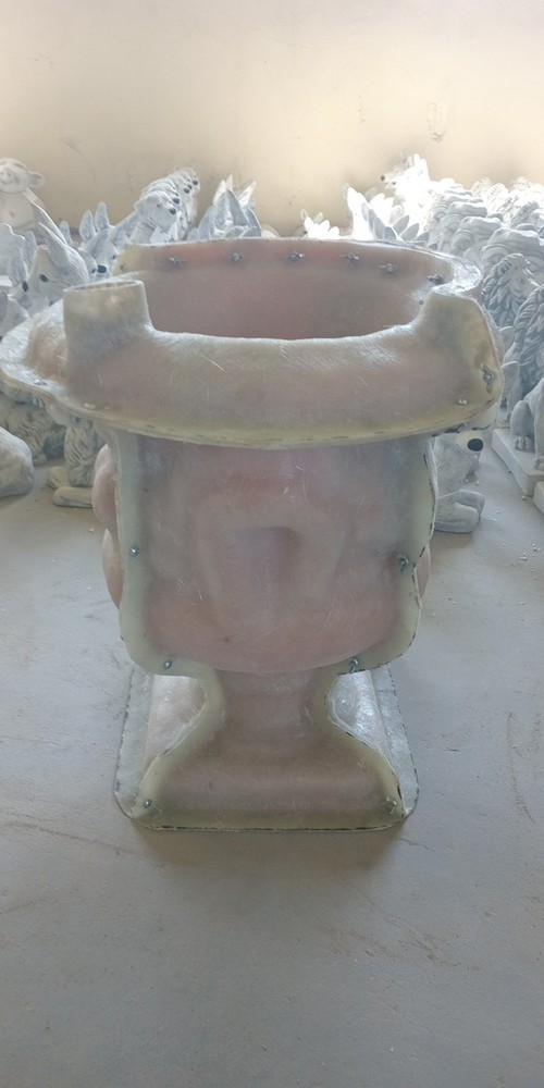 Polyurethane flexible mold with a plastic frame"Rose pot"