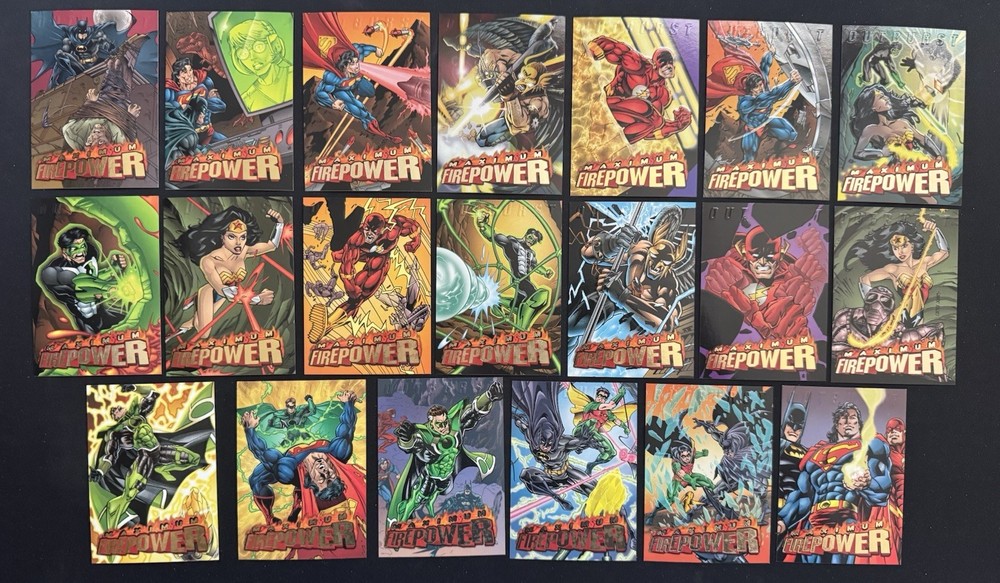 1996 Fleer DC Firepower Outburst Complete Set 1-80 + 1-20 Fire Power Inserts