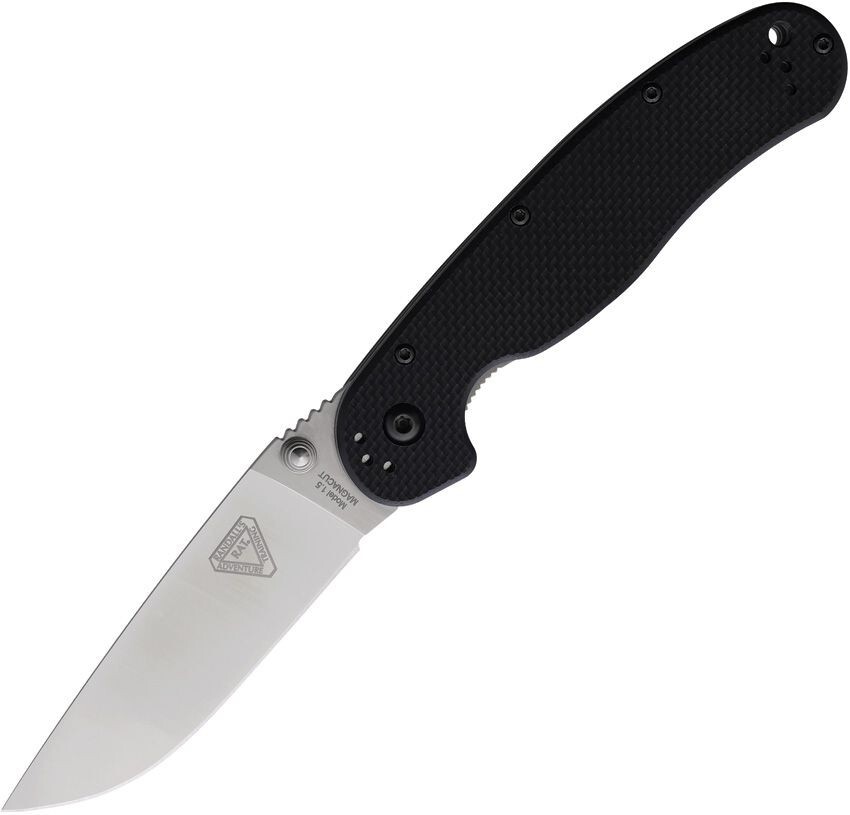 Ontario RAT 1.5 Folding Knife 3.25" MagnaCut Stainless Blade Black G10 Handle