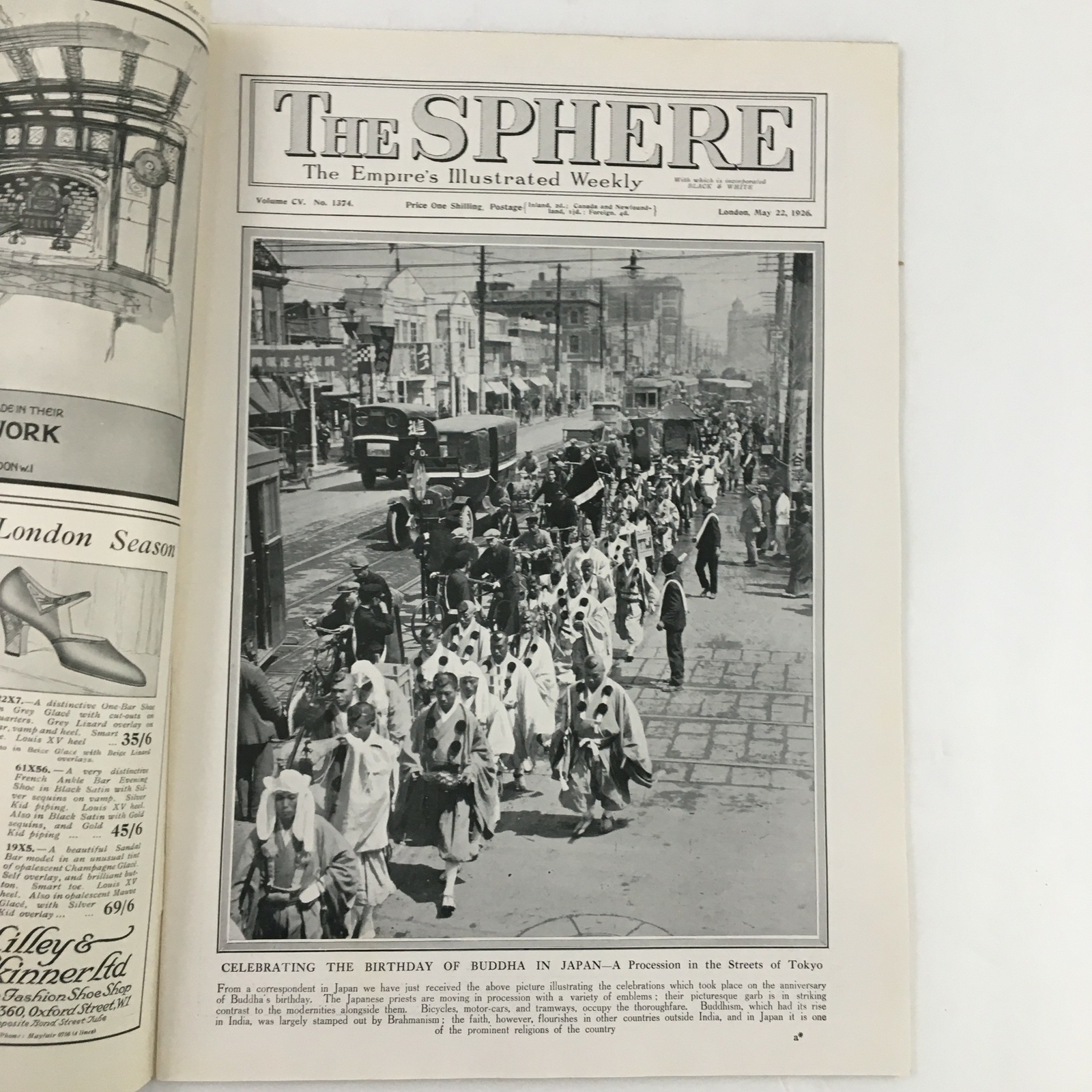 The Sphere Newspaper May 8 1926 Celebrating The Birthday of Buddha in Japan