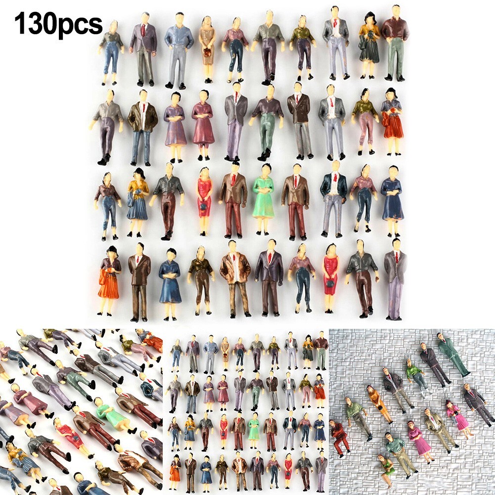 130Pcs O Scale 1:48 Painted Figures People Passenger Different Poses People New