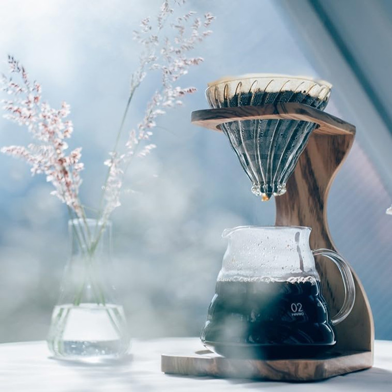 V60 Olive Wood Pour over Stand Set