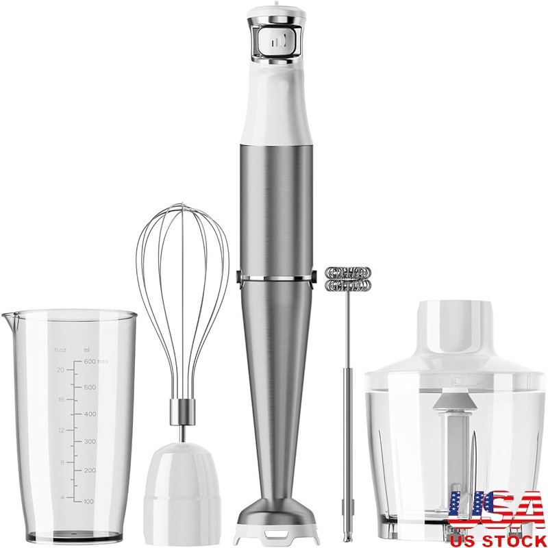 Immersion Blender Variable Speed Ergonomic Grip Easy Clean BPA-Free Tool