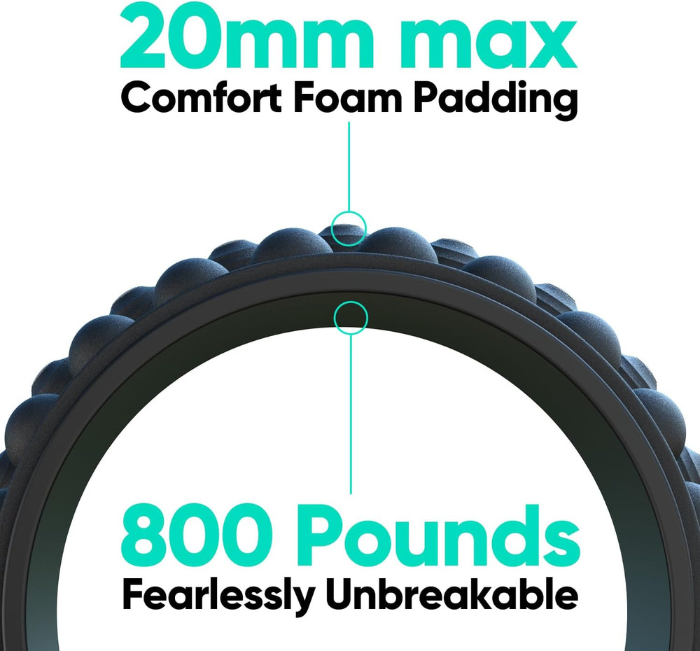 Back Roller, Back Wheel Foam Roller - Targeted Muscle Roller for Deep Tissue Mas