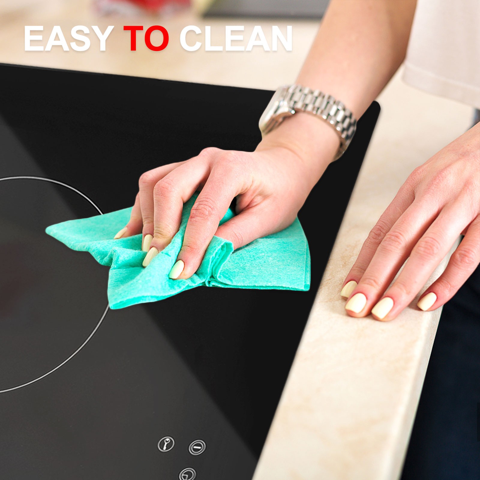 8000W Commercial Induction Cooker 4 Burner Cooktop Touch Control Brand New