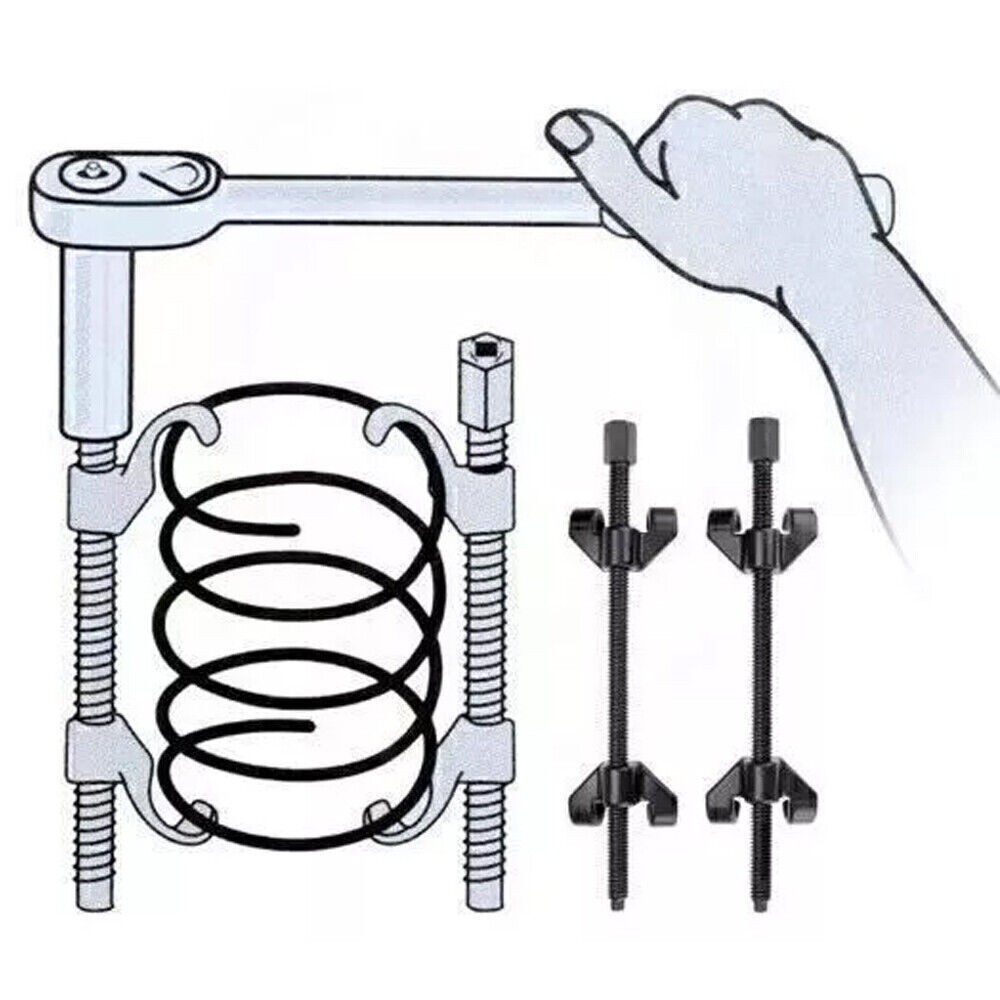 380mm spring compressor set strut tensioning tool tuning lowering 2pcs car