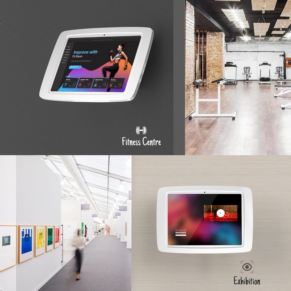 Tablet Wall Mount Lockable Tiltable anti Theft Security - Compatible with 10.9"