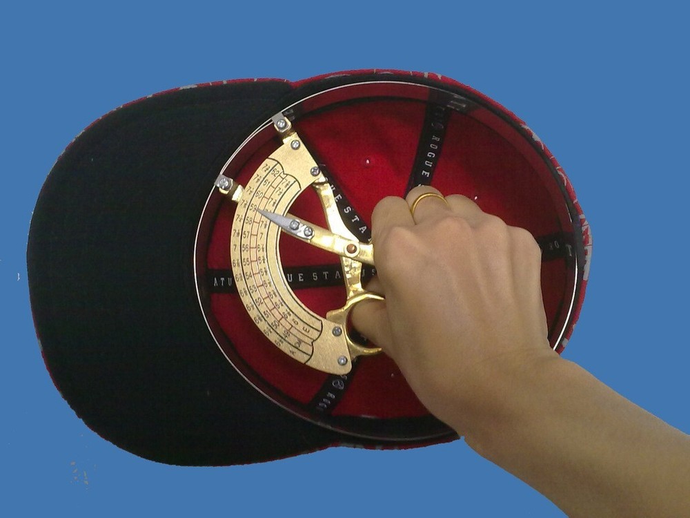 Scissor Type Ring Compass Cap Hat Size Measuring Tool Hand Held Millinery Sizer