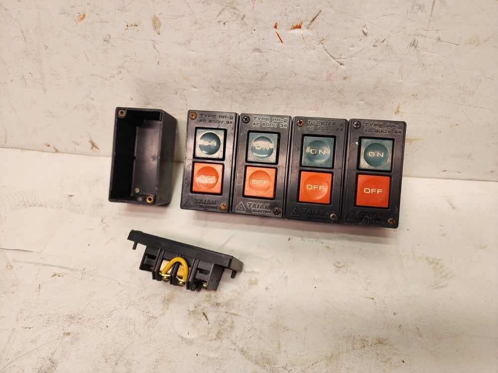 Lot 5 Taian Electric Type PP-2 On & Off Controller Button Switch Free Shipping