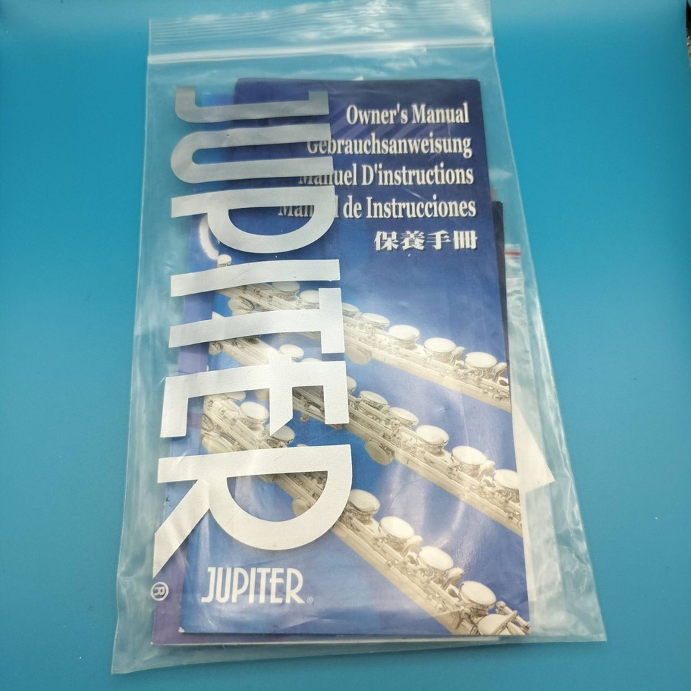 JUPITER Flute Owner's Manual Multilingual Instruction Guide Cloth Inserts