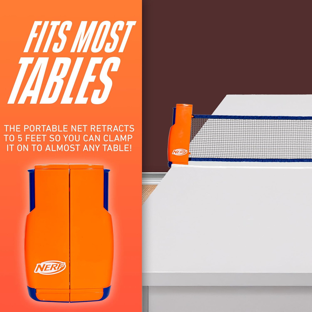 NERF Tabletop Pickleball Set - Mini Tabletop Pickleball Game - Retractable Net u